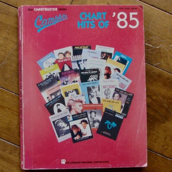 Chart Hits of 85 Piano Vocal Guitar Sheet Music Song Book Vintage 80s - Picture 1 of 6